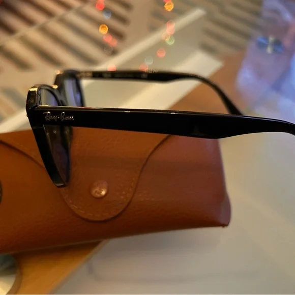 Ray-Ban Black Sunglasses with Brown Case